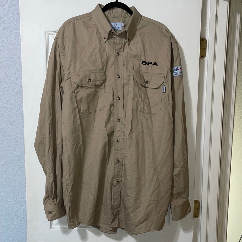 Tyndale FR Tan Button Down Shirt XL-LN